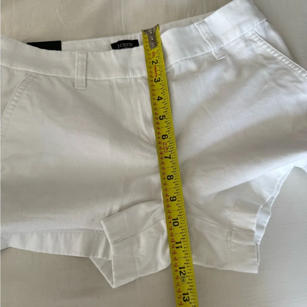 J. Crew Women's White Cotton Chino Bermuda Shorts